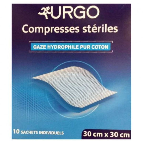 URGO COMPRESSES STERILES 30*30